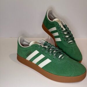 Adidas Classic Green and White Shoes